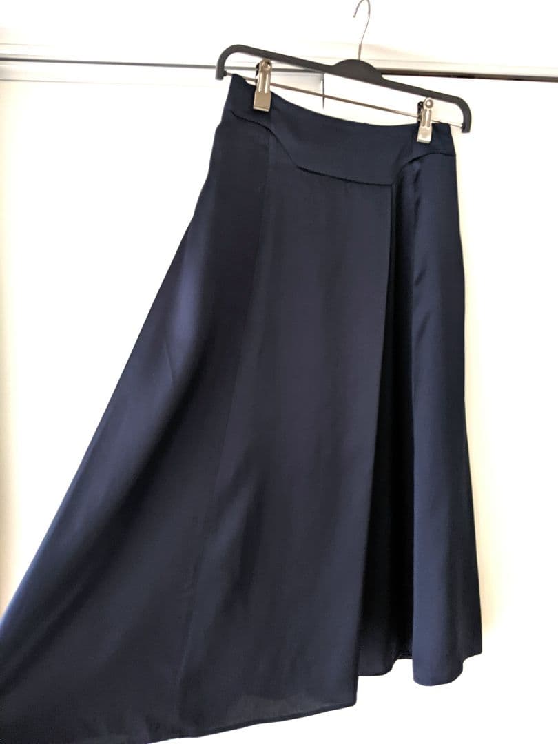 【美品】Theory Luxe SATIN スカート　ネイビー　38 M ゴム入