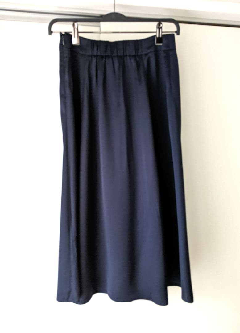 【美品】Theory Luxe SATIN スカート　ネイビー　38 M ゴム入
