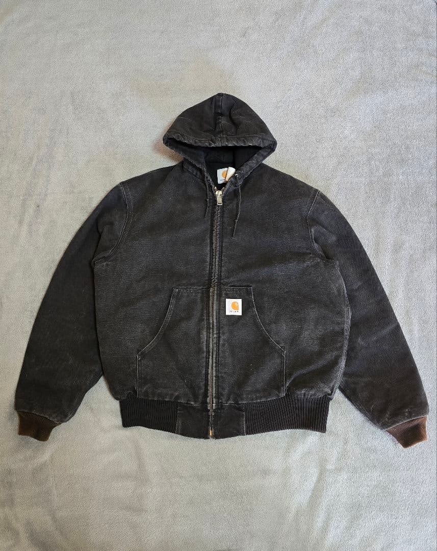 90sUSA Carhartt BLK アクティブジャケット デトロイト