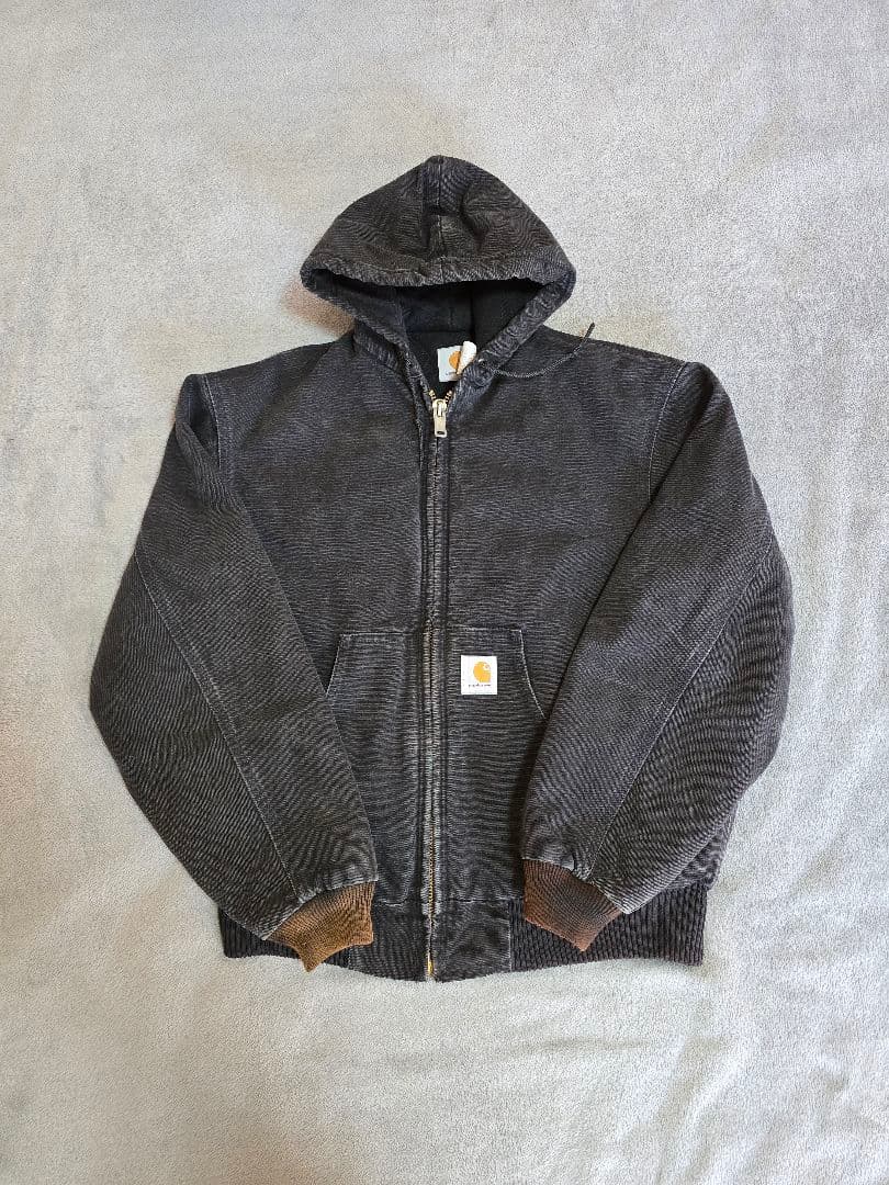 90sUSA Carhartt BLK アクティブジャケット デトロイト