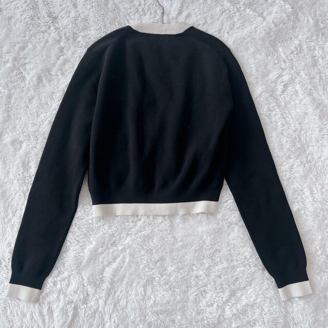 【美品】CABaN カシミヤ混バイカラーVネック カーディガン　very掲載