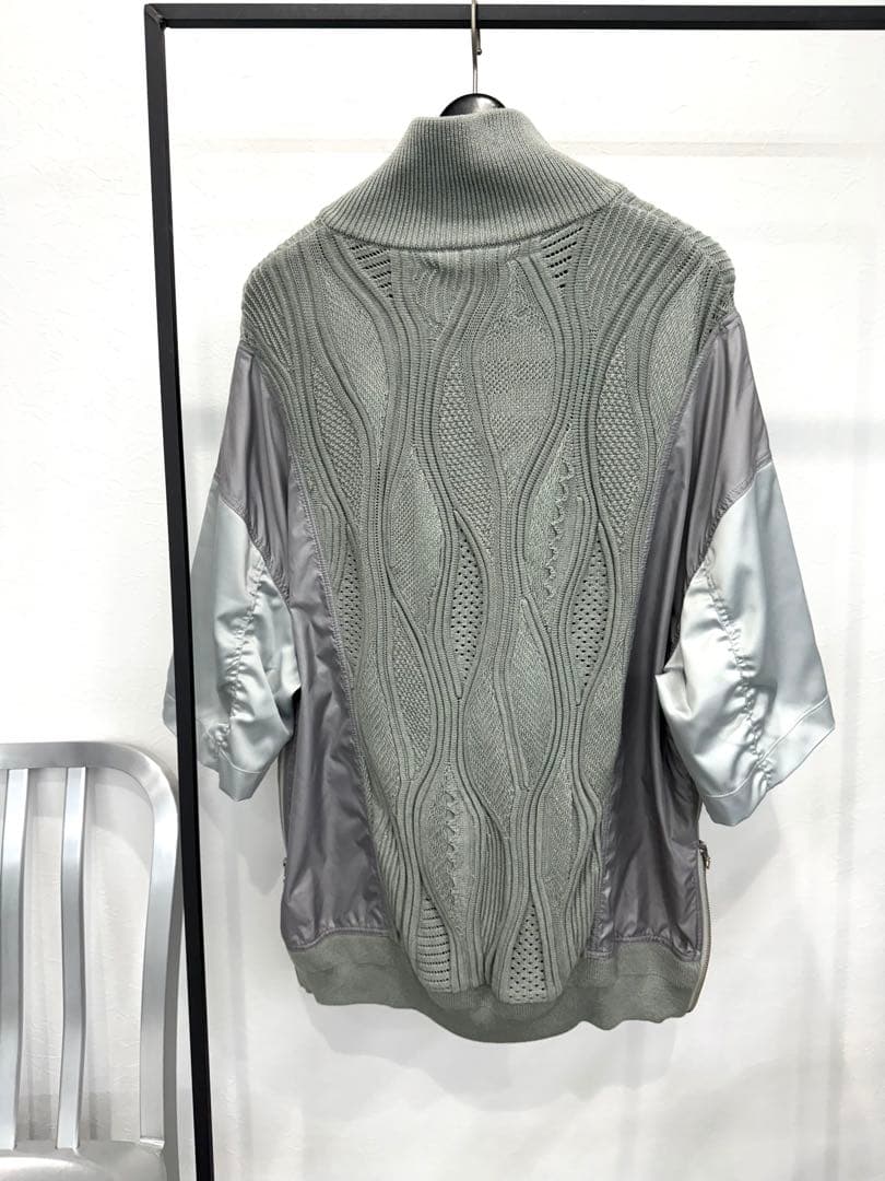 メゾンスペシャル　different material docking knit