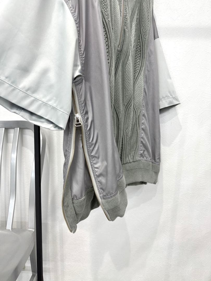 メゾンスペシャル　different material docking knit