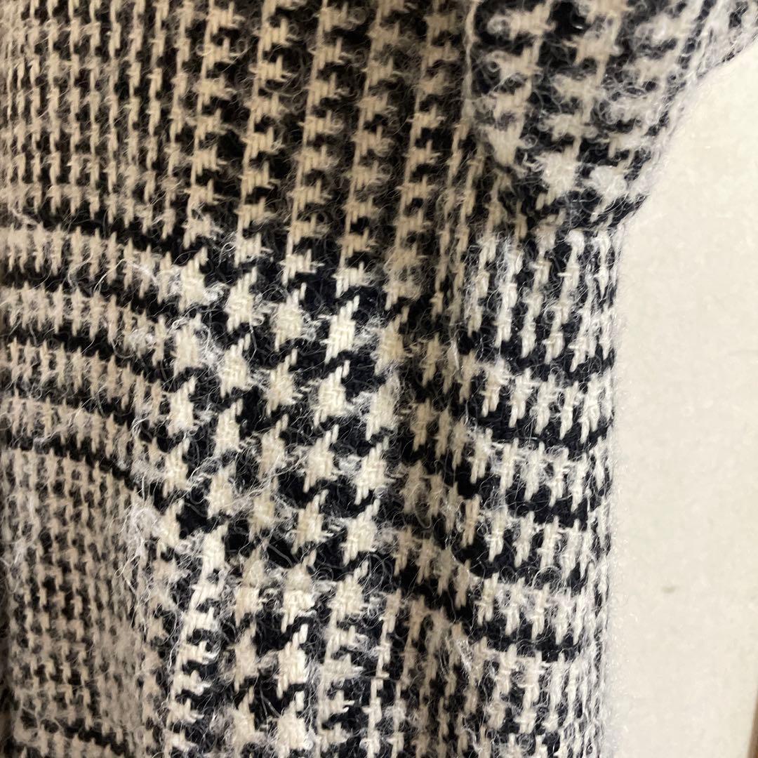 mackintosh philosophy コート　千鳥柄　白　黒