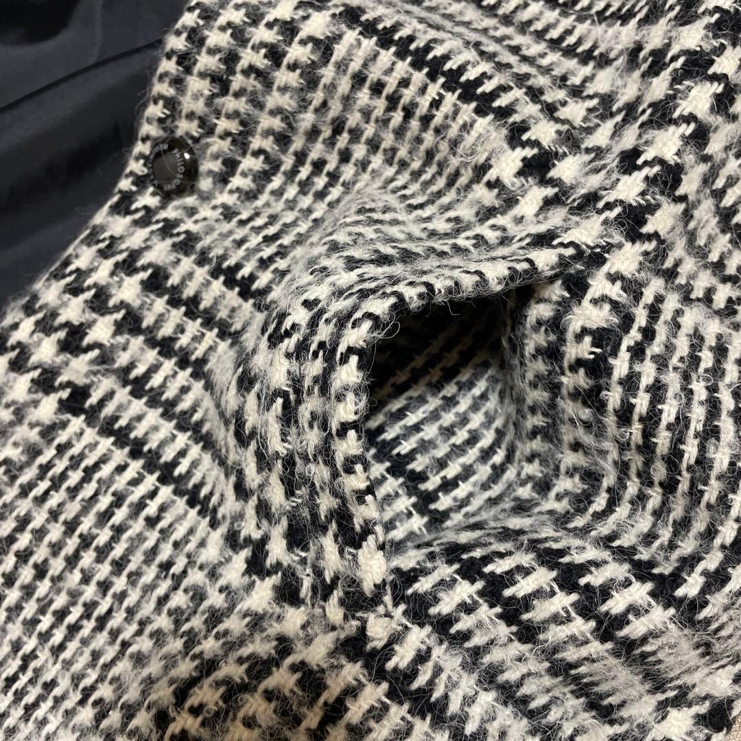 mackintosh philosophy コート　千鳥柄　白　黒