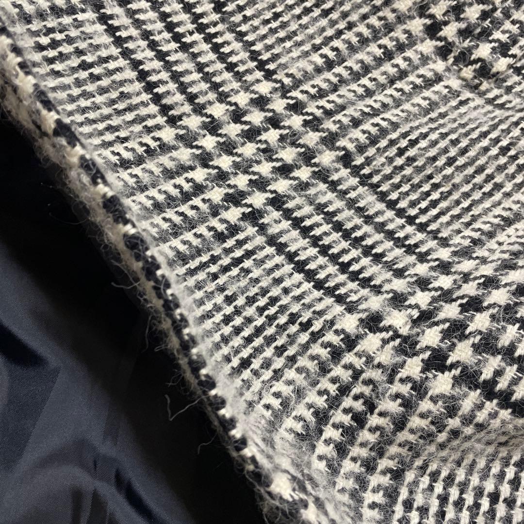 mackintosh philosophy コート　千鳥柄　白　黒