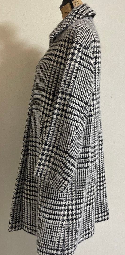 mackintosh philosophy コート　千鳥柄　白　黒