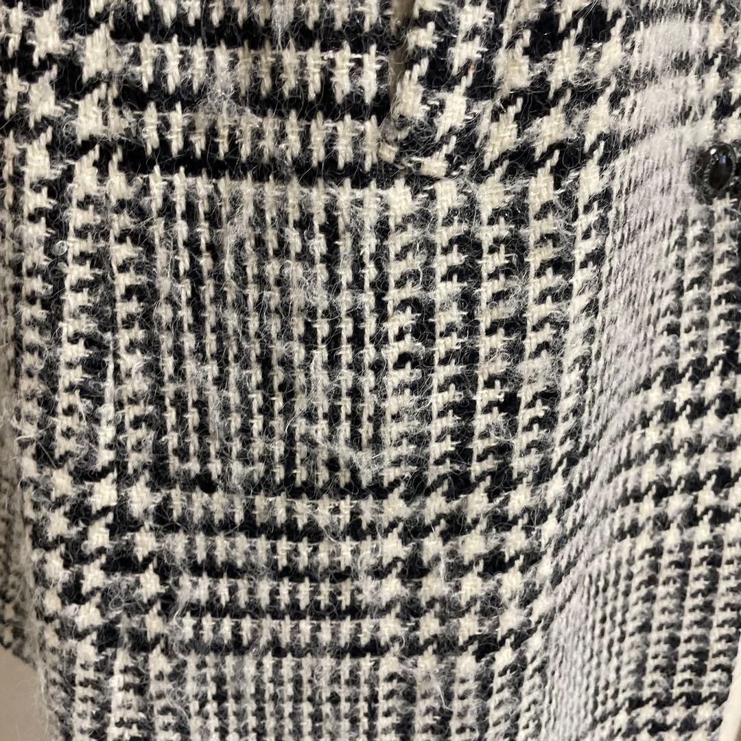 mackintosh philosophy コート　千鳥柄　白　黒