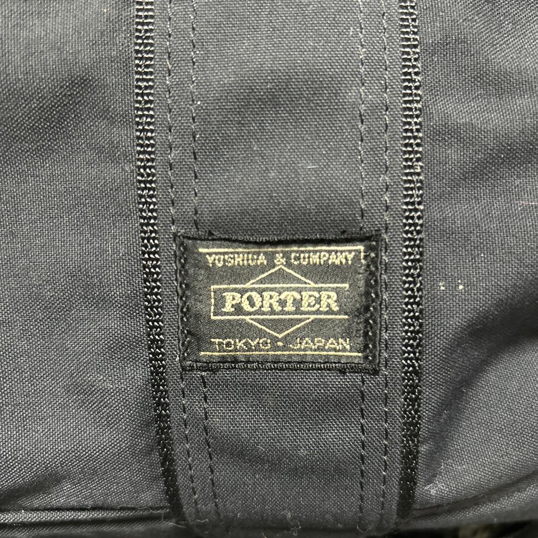 PORTER ポーター ミニボストンバッグ ドラム型 ブラック ショルダー付き