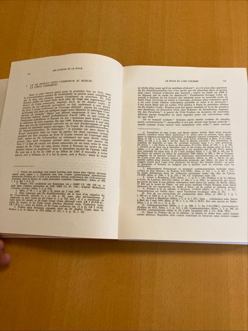 フランス語「エラスムスにおける文法と修辞学」全2巻
