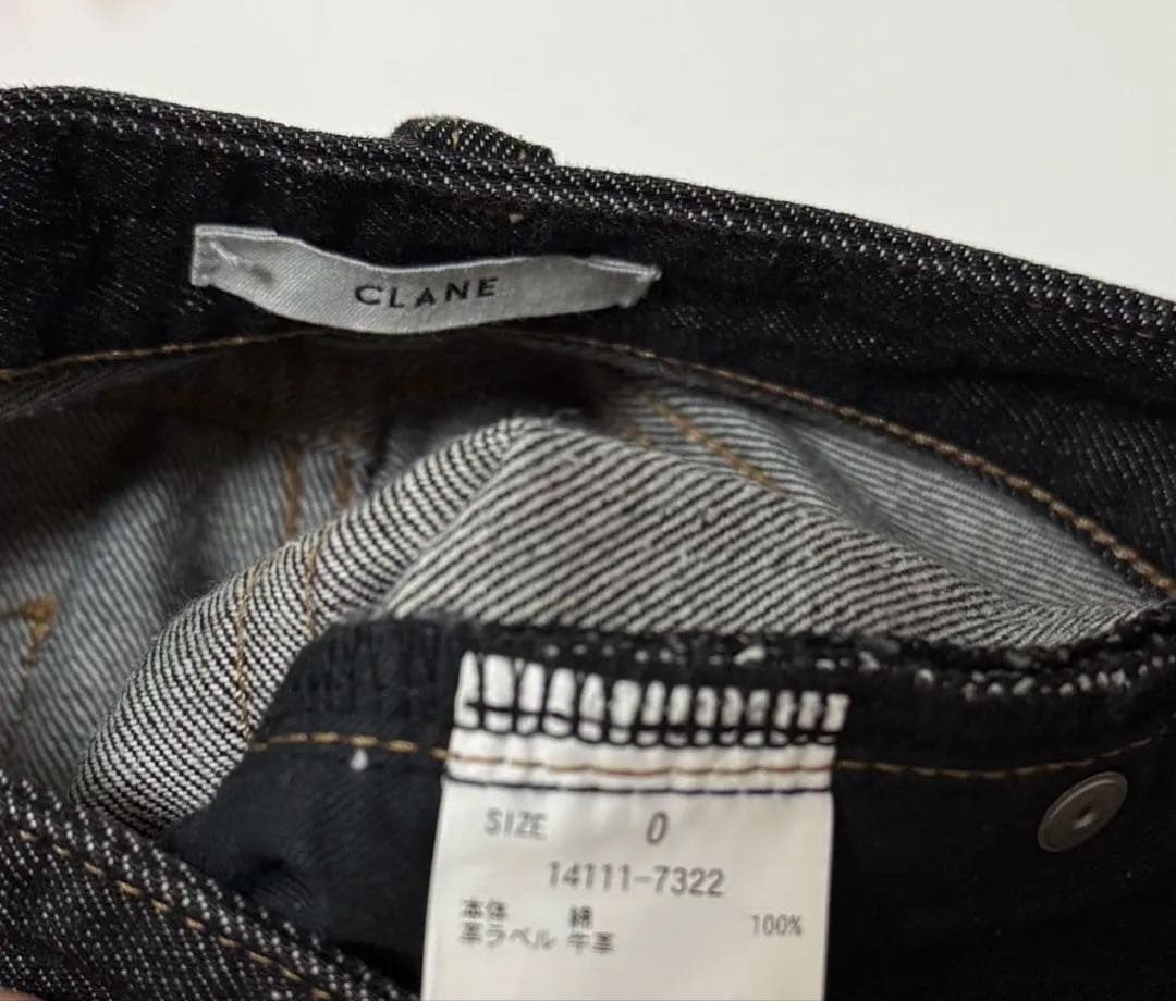 CLANE SECOND DENIM PANTS ライトブラック 0