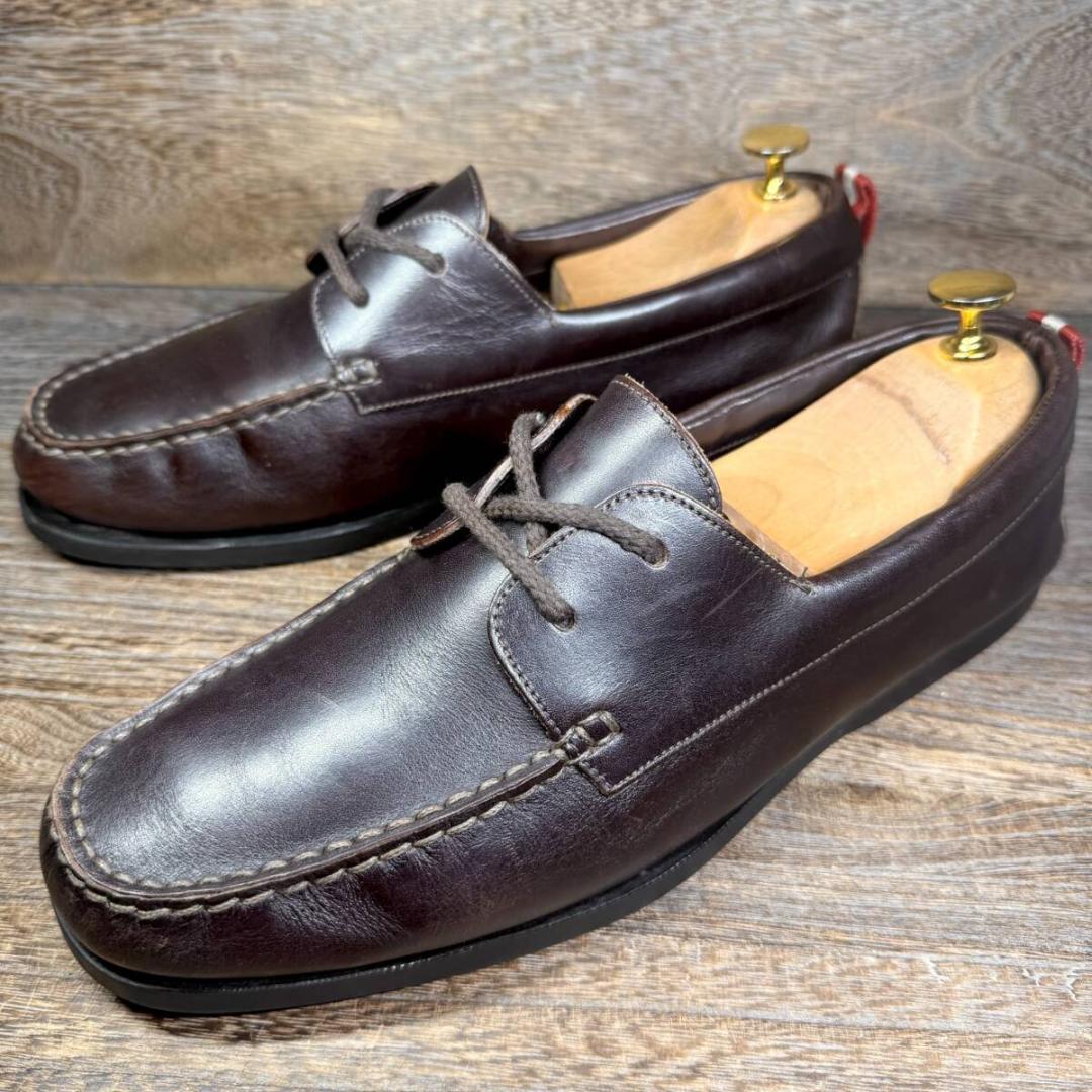 ◆BALLY◆バリー 27.5cm デッキシューズ 茶色 レザー メンズ