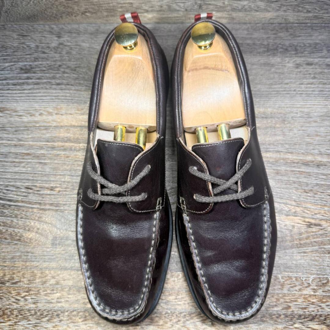 ◆BALLY◆バリー 27.5cm デッキシューズ 茶色 レザー メンズ