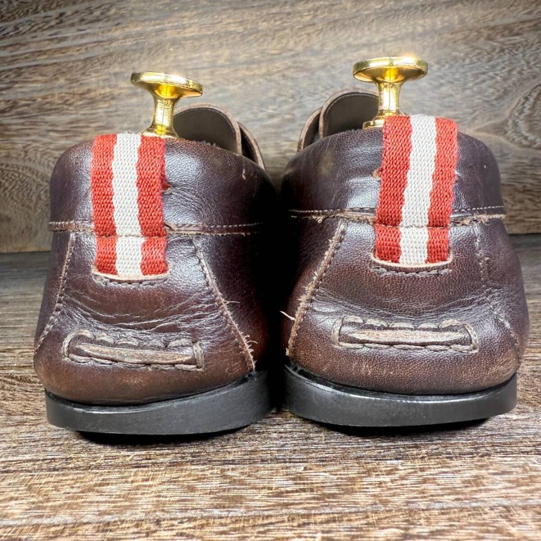 ◆BALLY◆バリー 27.5cm デッキシューズ 茶色 レザー メンズ