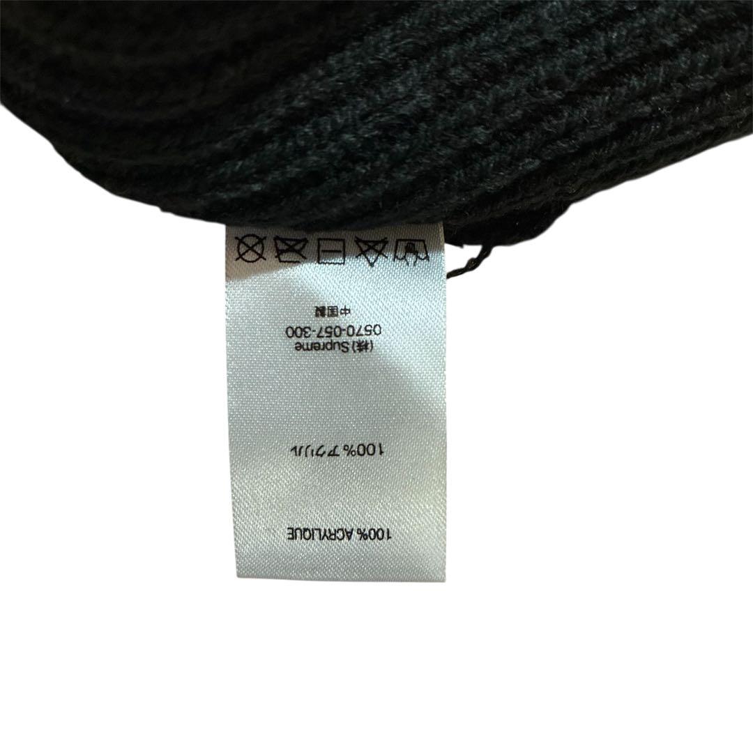し*ん様 Supreme 18FW ビーニー　ロゴ　ブラック