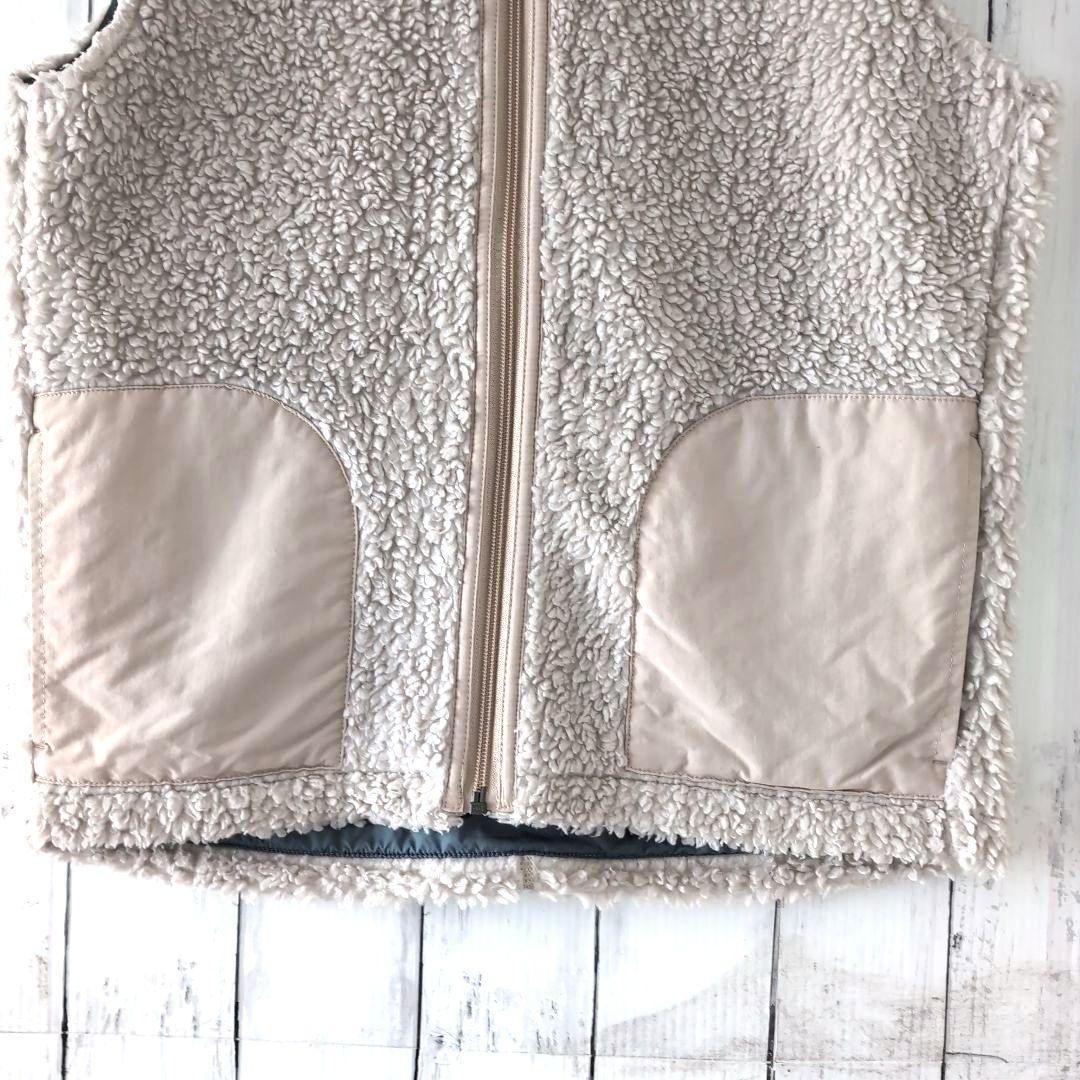 1521 パタゴニア 美品 キッズ160 レディースM フリースベスト クリーム