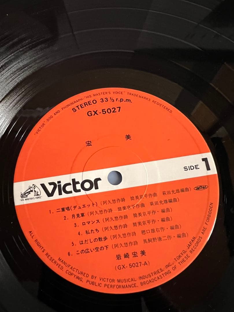 美盤　岩崎宏美 HIROMI ベスト LPレコード邦楽BOX GX-5027〜