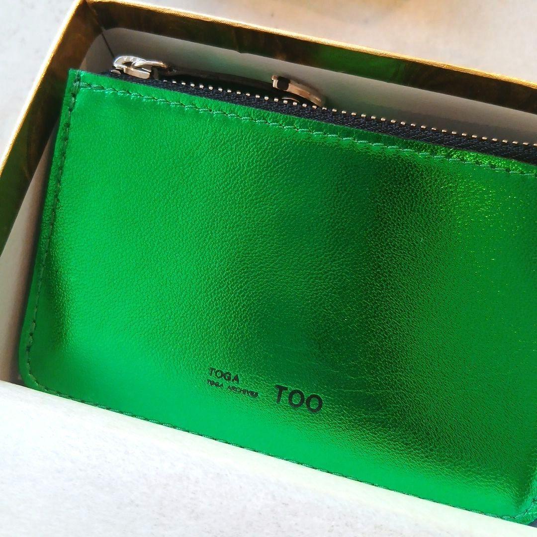 【新品未使用】TOGA TOO 財布レザーウォレット　グリーン　コンパクト財布