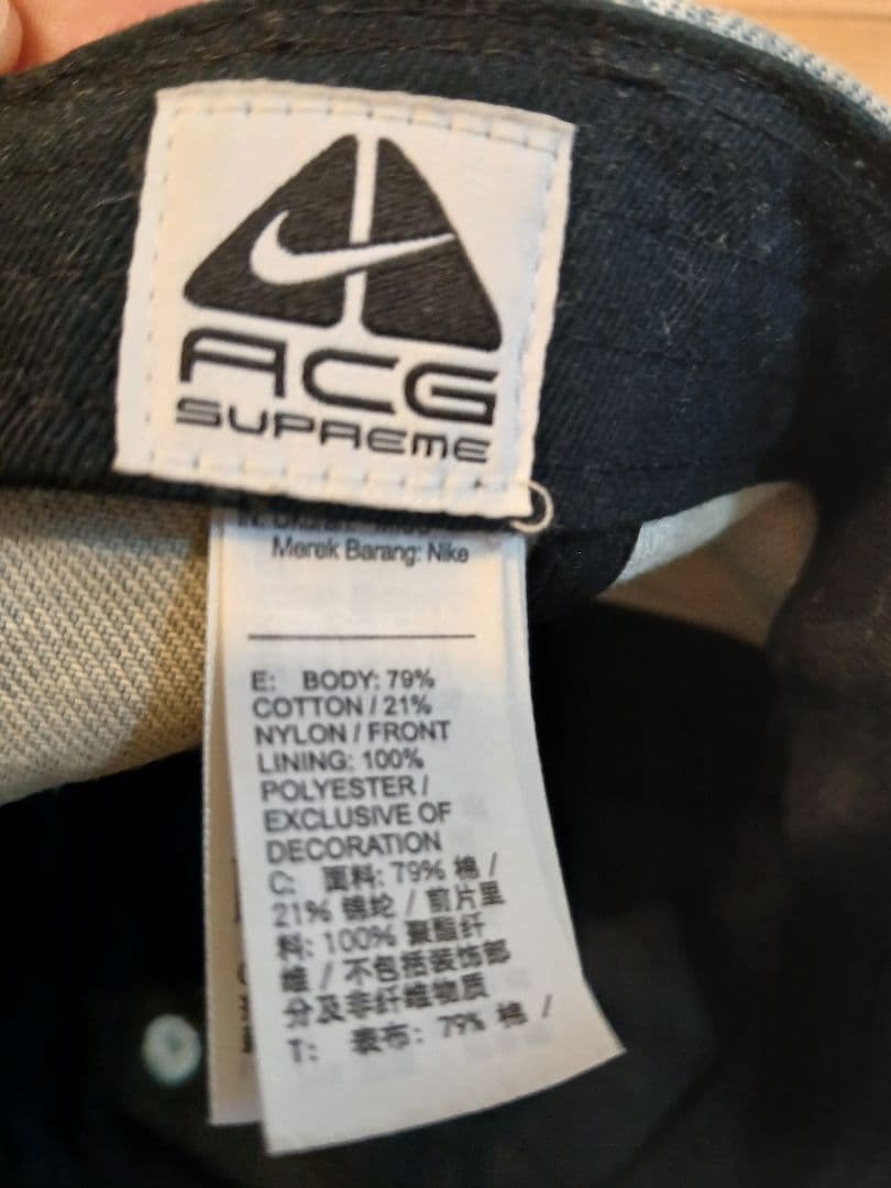 Supreme Nike ACG Denim 6-Panel　キャップ