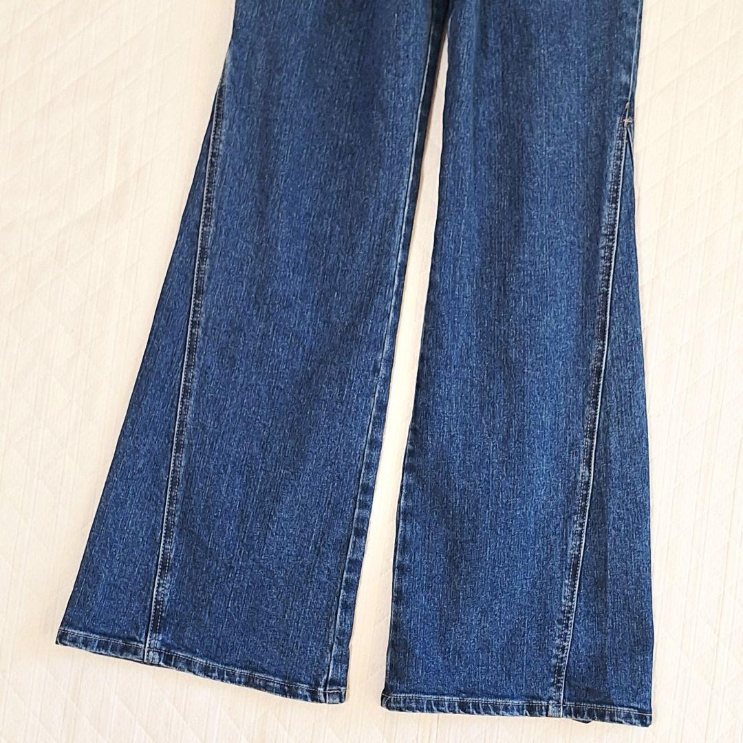 SNIDEL sustainableストレッチフレアデニム　0(S)　ブルー