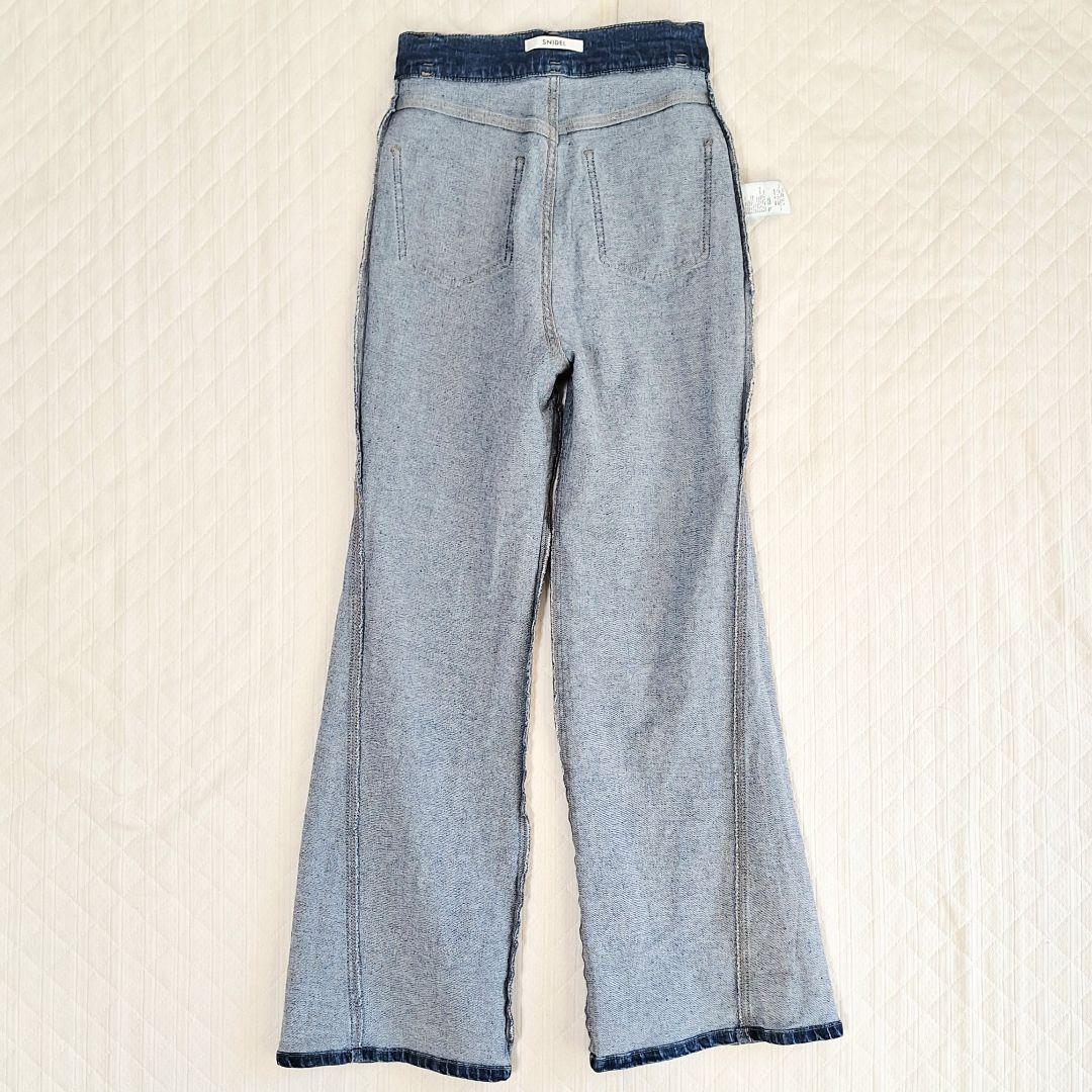 SNIDEL sustainableストレッチフレアデニム　0(S)　ブルー