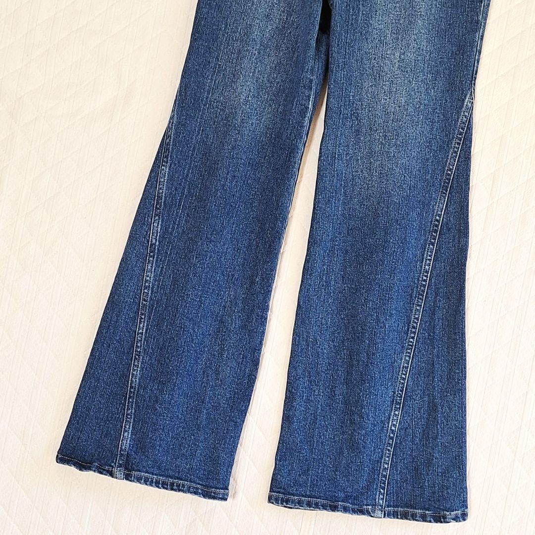SNIDEL sustainableストレッチフレアデニム　0(S)　ブルー