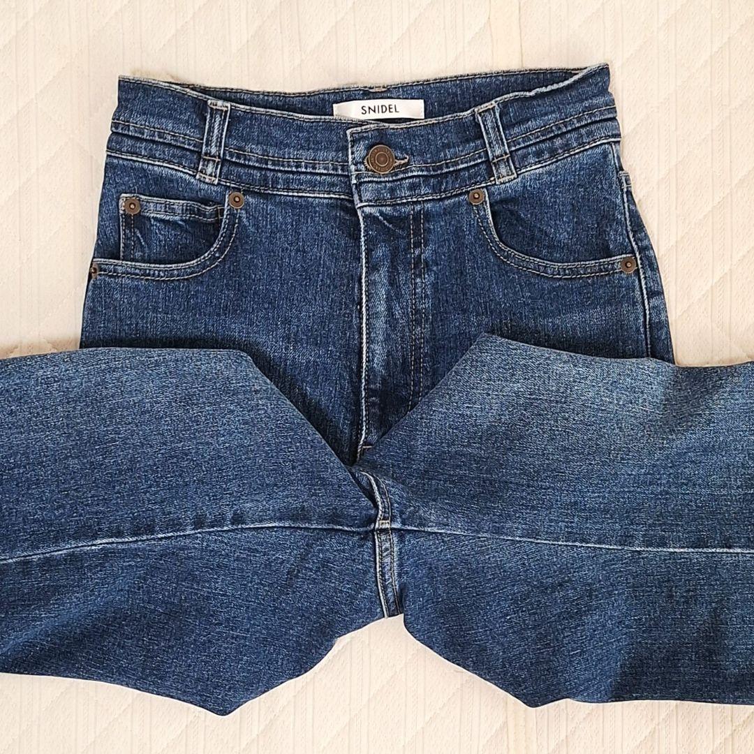 SNIDEL sustainableストレッチフレアデニム　0(S)　ブルー