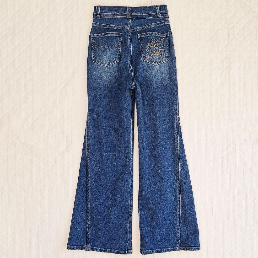 SNIDEL sustainableストレッチフレアデニム　0(S)　ブルー