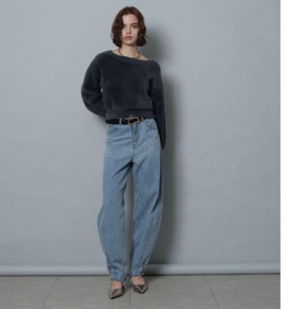 CADUNE カーヴィーデニム　38 大人気定番　ライトブルー　美品　23SS