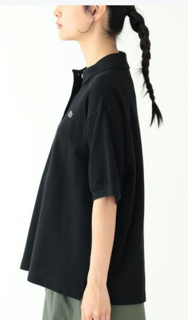LACOSTE × BEAMS BOY ポロシャツ 黒 38サイズ