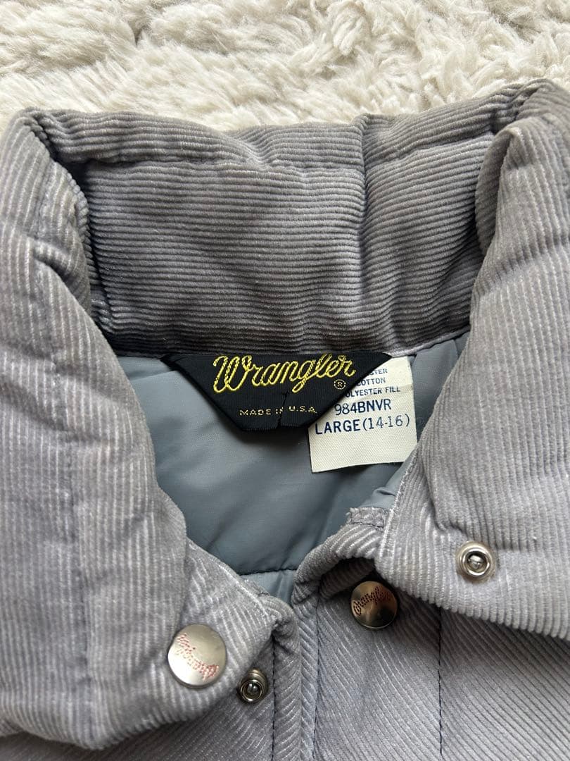 wlangler 三角タグ中綿ベスト　Made in USA Large