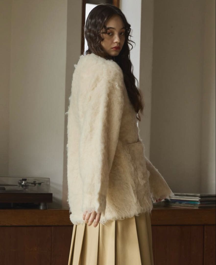 OLUN Shaggy knit cardigan/貴族式シャギーカーディガン