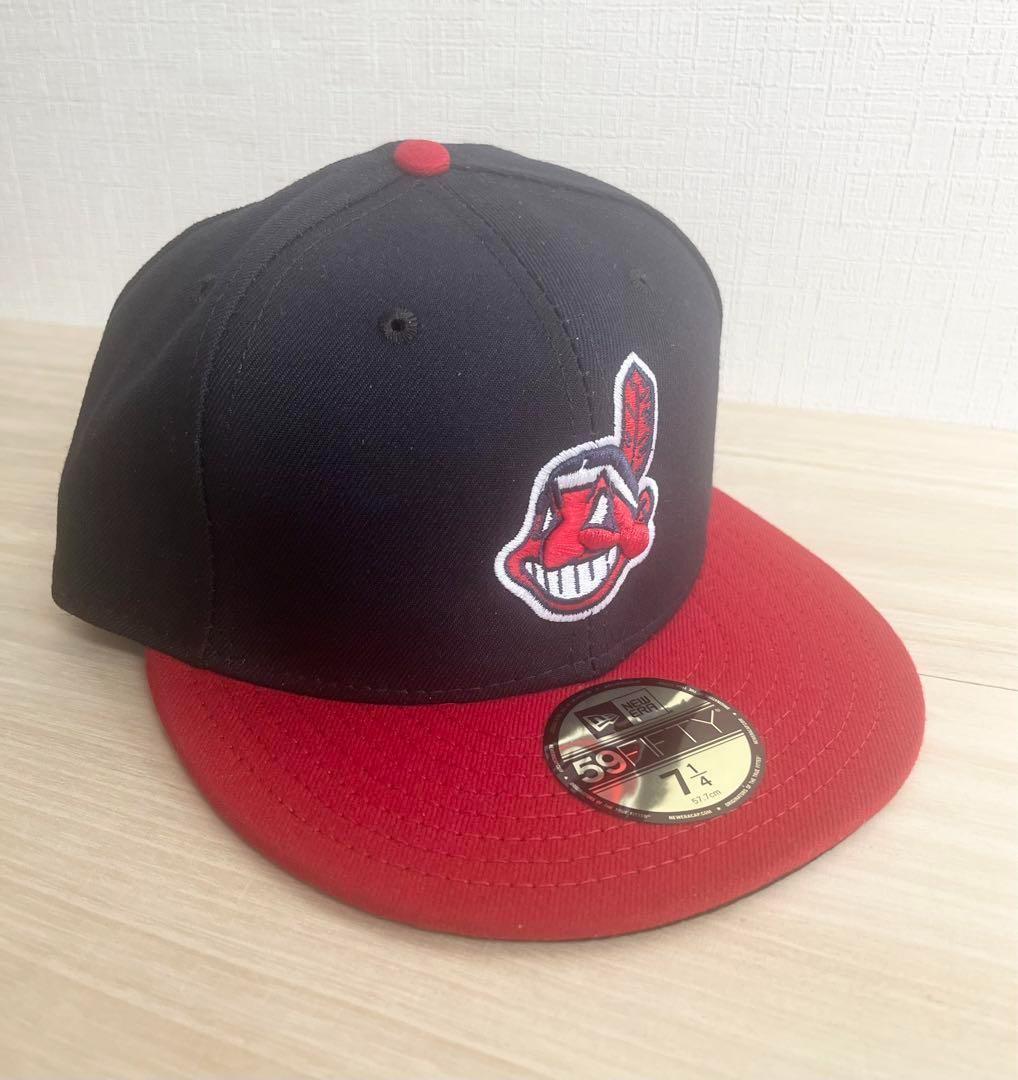 ニューエラ インディアンス キャップ 59Fifty 7 1/4 ネイビー