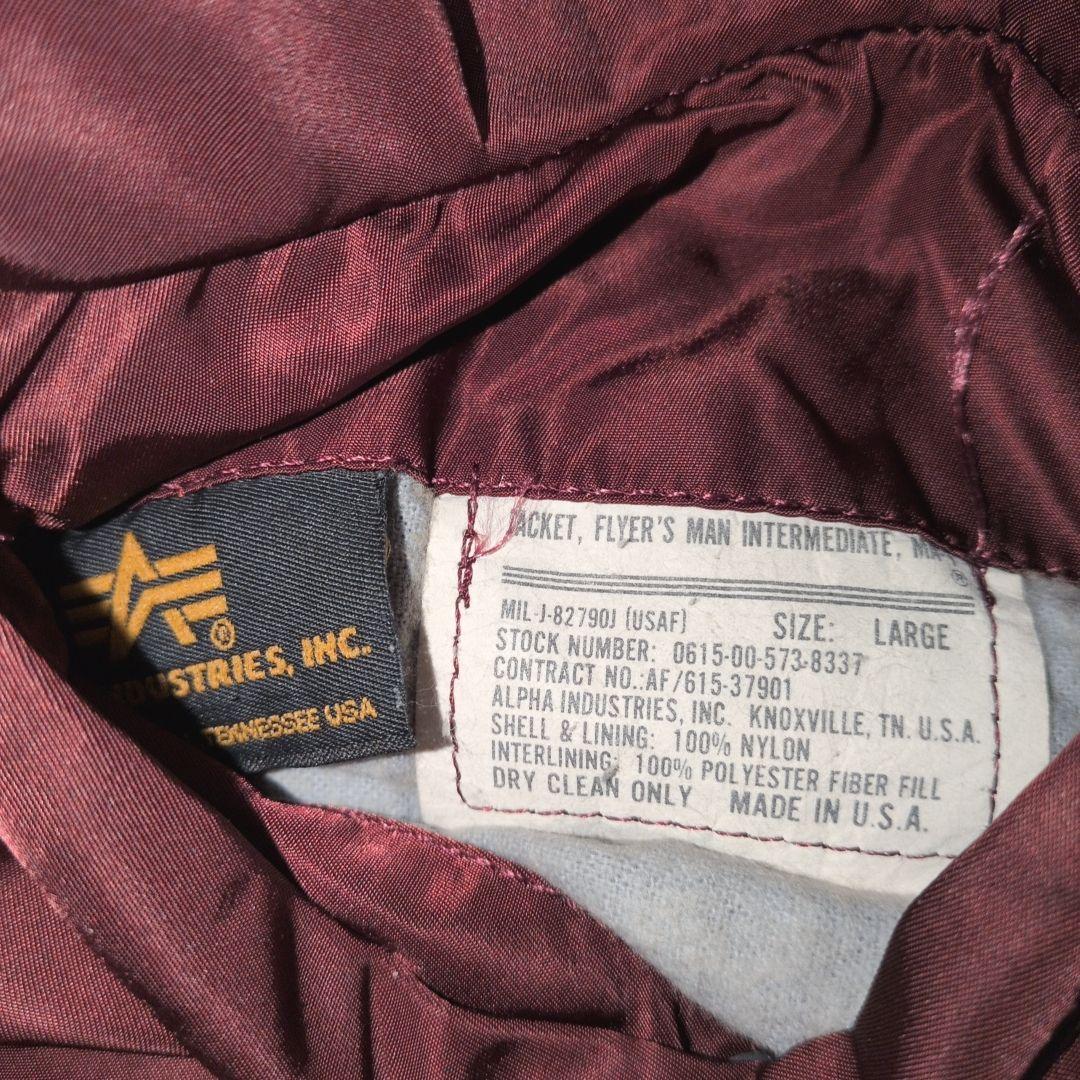 【希少】 USA製 ALPHA INDUSTRIES フライトジャケット L