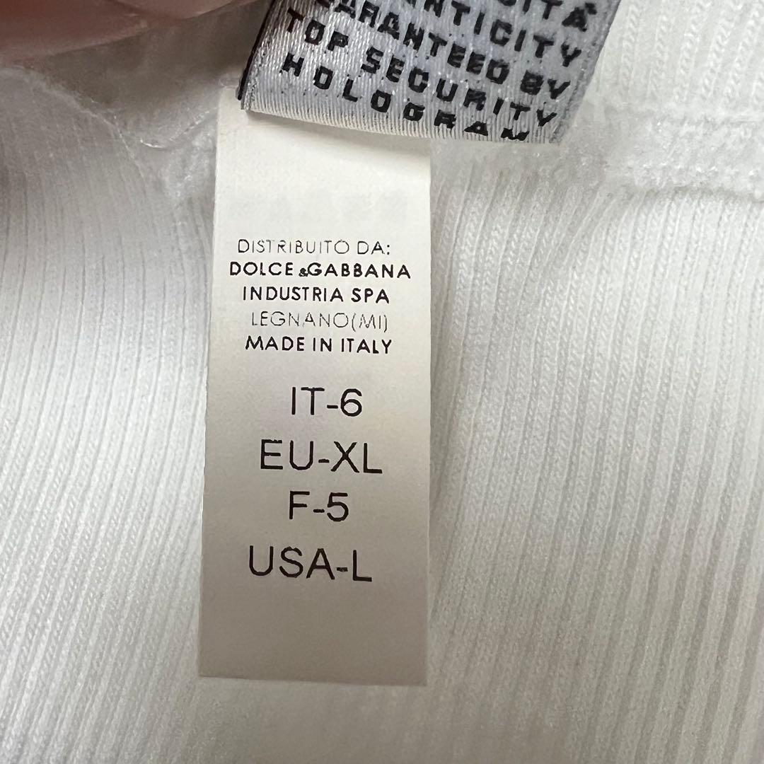 DOLCE&GABBANA UNDER WEAR 無地 タンクトップ 白 L