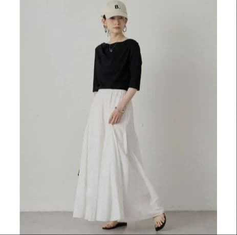 新品タグ付【Loungedress】パネルギャザースカート