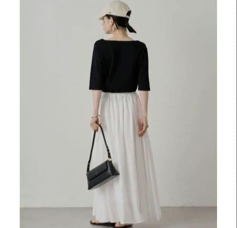新品タグ付【Loungedress】パネルギャザースカート