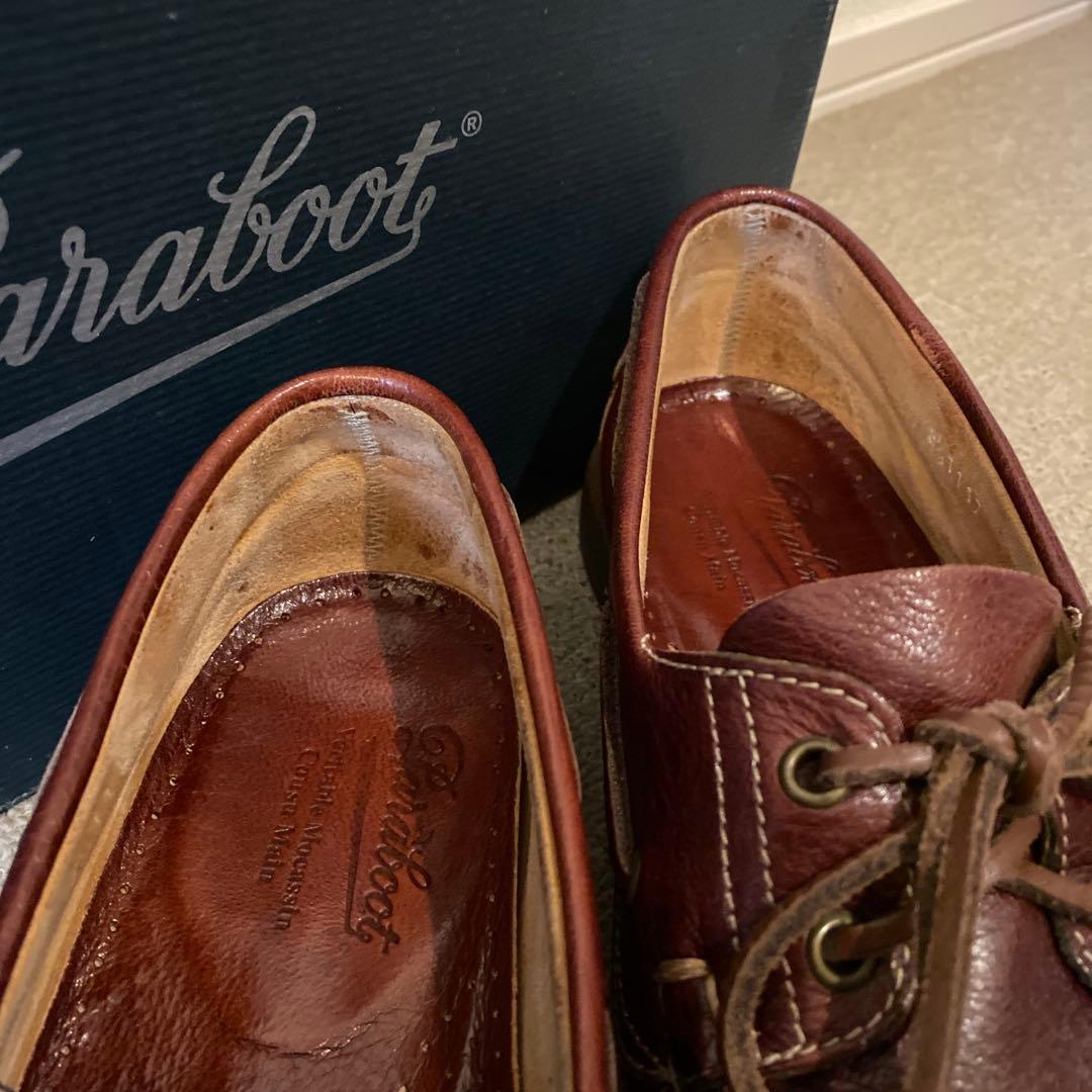 Parabootモカシン シボ革 鹿革 barth バース