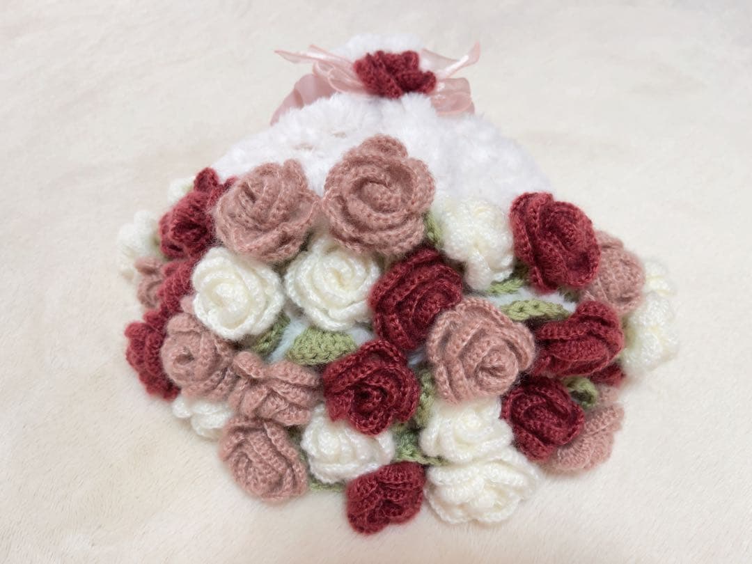 ブーケブランケット(薔薇)花束ブランケット　フラワーブランケット　インテリア