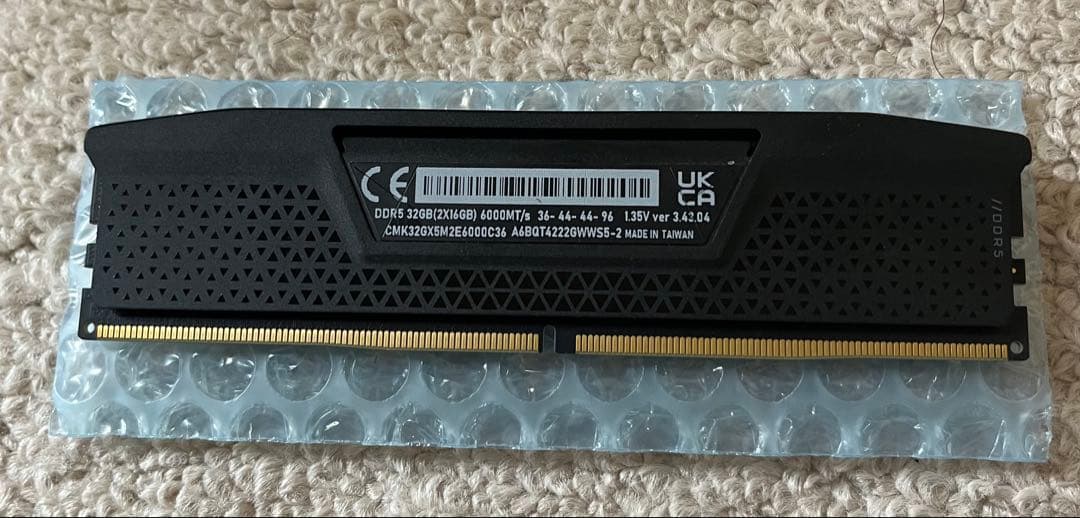 DDR5 16GB 6000MHz,cl36 メモリ ジャンク 1枚