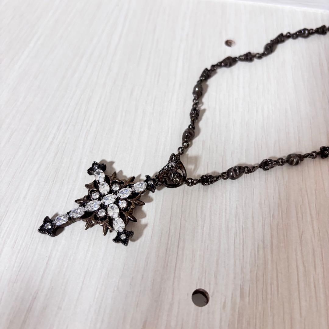 【極美品】 jastin davis クロスペンダント ネックレス シルバー