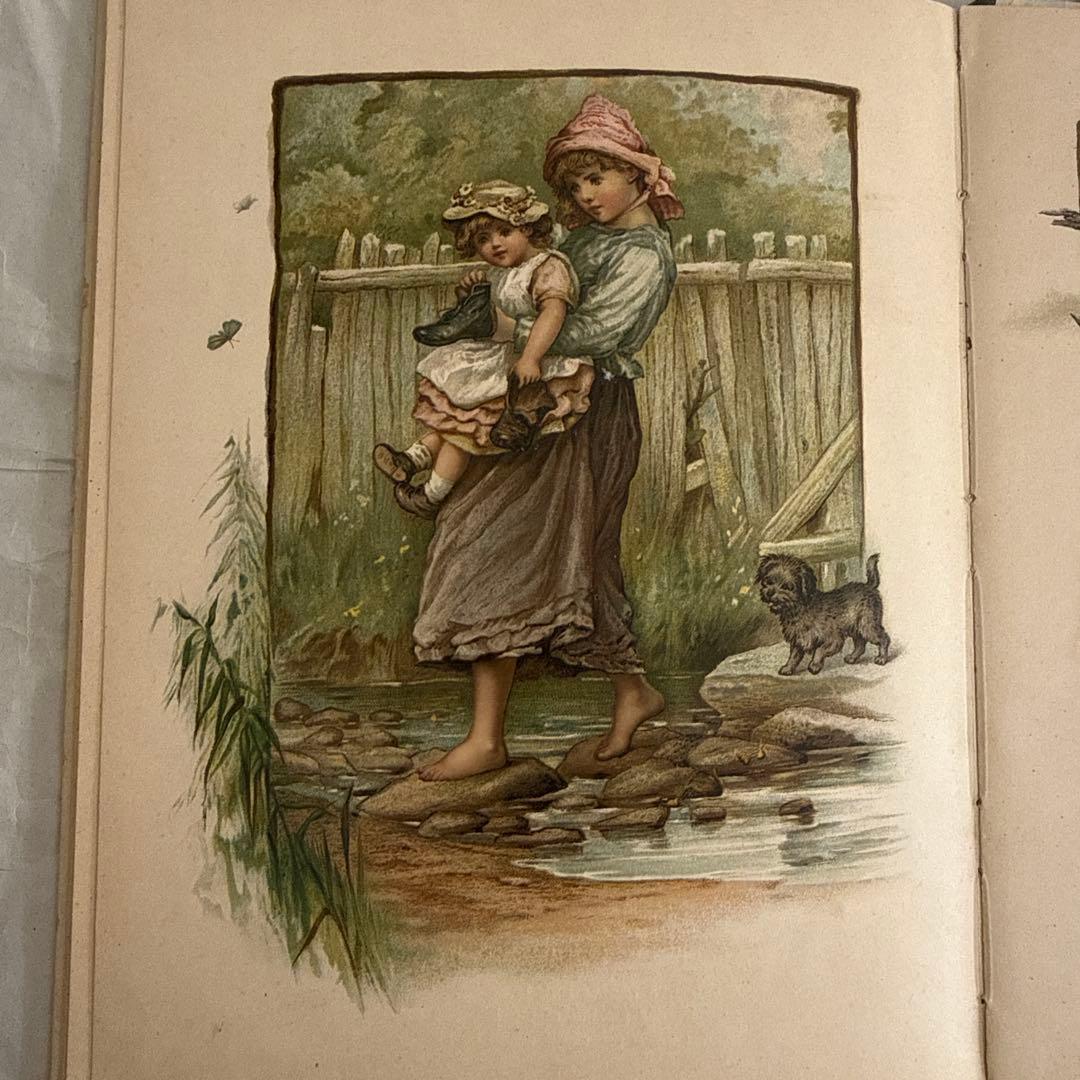 1894年アンティーク美しい絵本ヴィクトリアン洋書ジャンクジャーナル古書　児童書