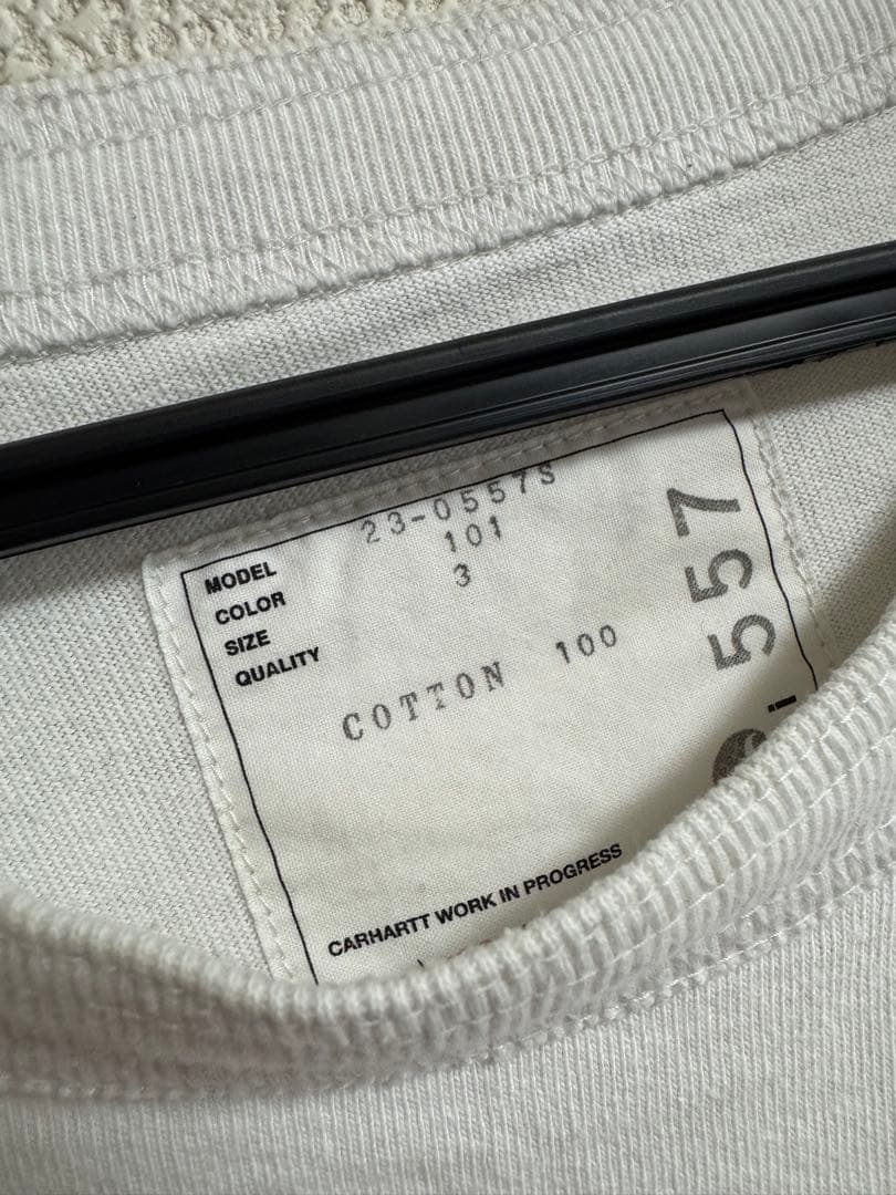 sacai x carhartt ホワイト Tシャツ サイズ3
