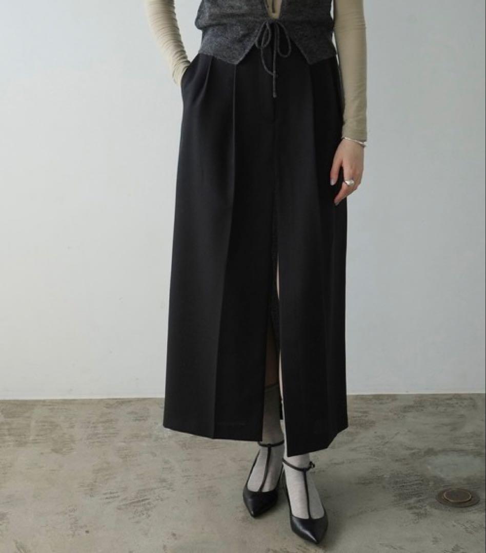 スカート [CLANE] FRONT SLIT TUCK SKIRT