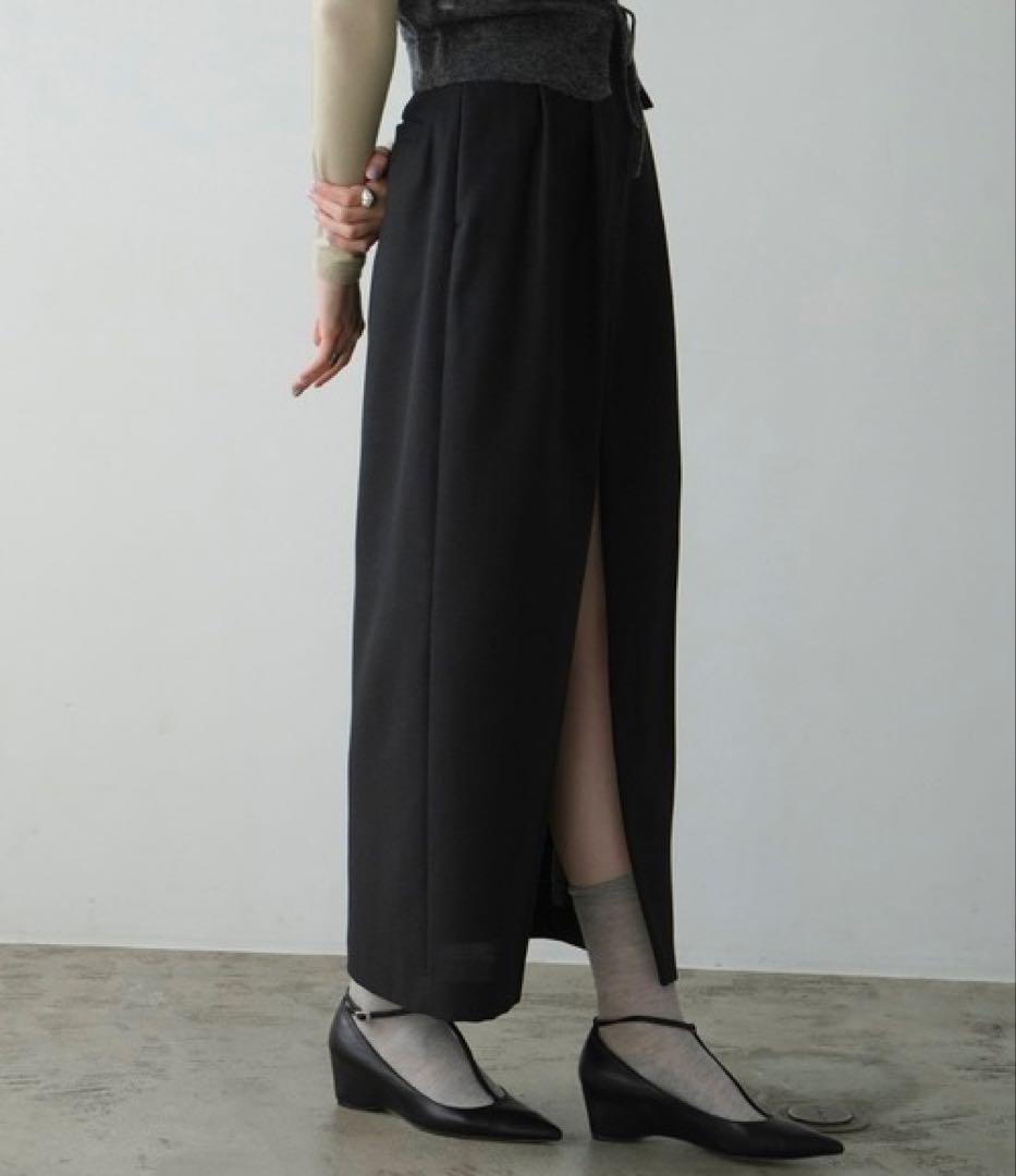 スカート [CLANE] FRONT SLIT TUCK SKIRT