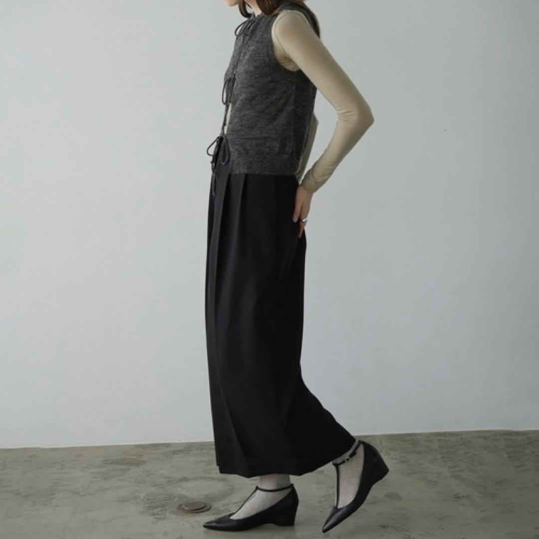 スカート [CLANE] FRONT SLIT TUCK SKIRT