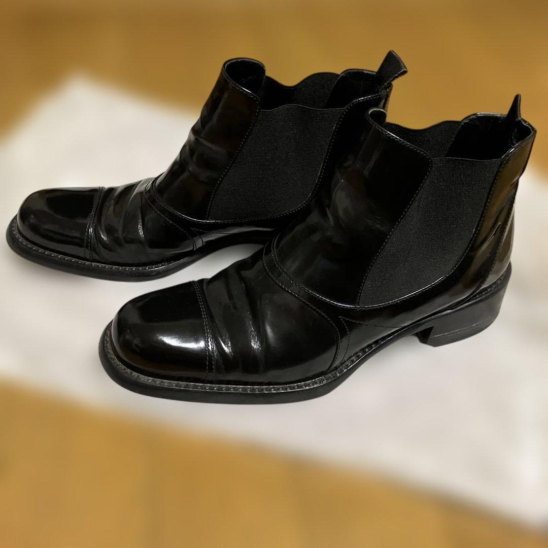 PRADAレザーショートブーツ