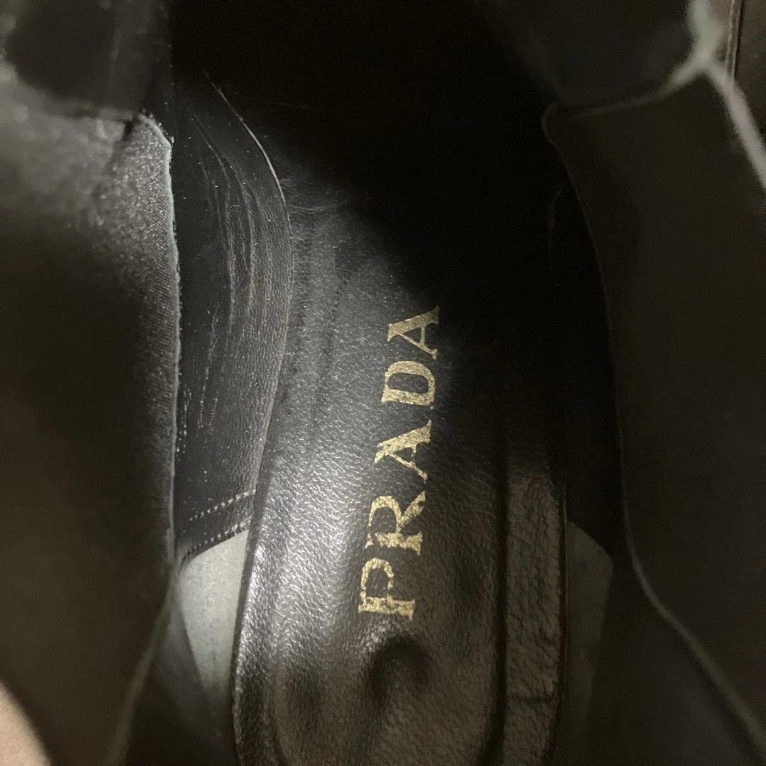 PRADAレザーショートブーツ