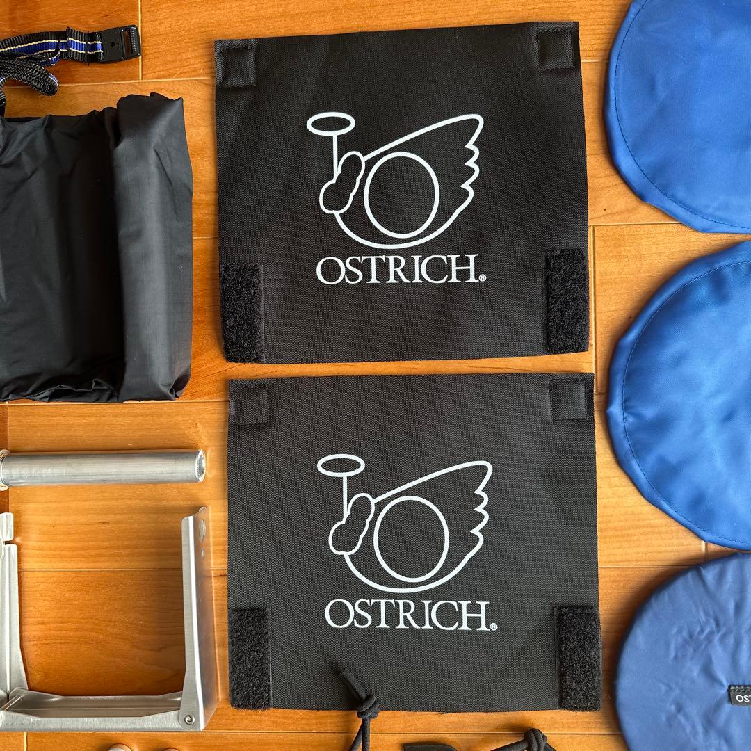 【新品】輪行セットOSTRICH 輪行袋 L-100（黒）　エンド金具等つき
