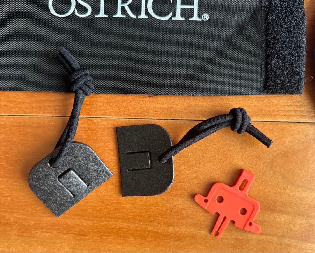 【新品】輪行セットOSTRICH 輪行袋 L-100（黒）　エンド金具等つき